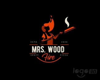 Mrs. Wood Fire木火太太logo设计欣赏