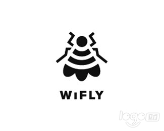 Wifi insect无线昆虫徽标设计欣赏