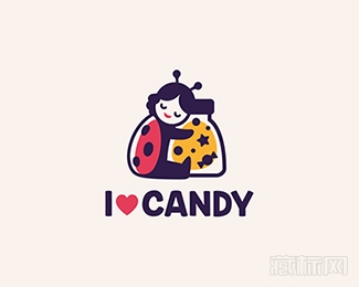 I love candy我爱糖果logo设计欣赏