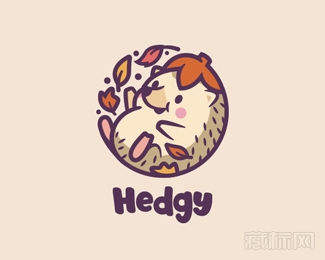 Hedgy刺猬卡通logo设计欣赏