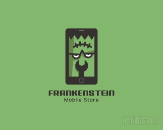 Frankenstein Mobile Store科学怪人商店logo设计欣赏