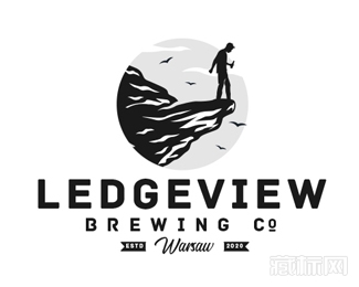 Ledgeview Brewing悬崖logo设计欣赏