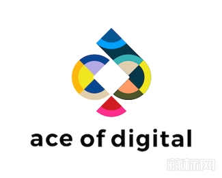 Ace of digital数字公司logo设计欣赏