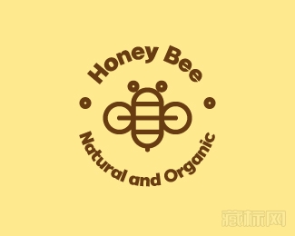 Honey bee蜜蜂logo设计欣赏