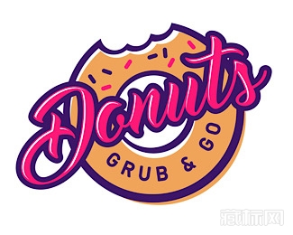 Donuts油炸圈logo设计欣赏