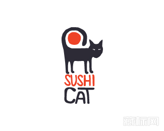 Sushi Cat寿司猫logo设计欣赏