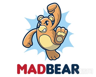 Mad Bear疯狂的熊logo设计欣赏