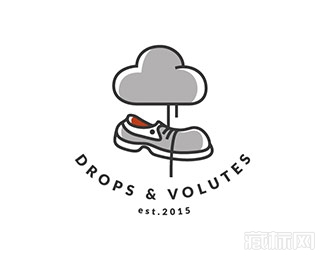 Drops & Volutes淋雨的大头皮鞋logo设计欣赏