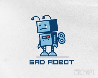 Sad Robot悲伤的机器人logo设计欣赏