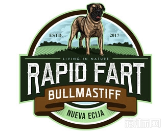 RapidFart Bullmastiff猎犬logo设计欣赏