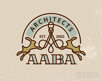 AABA architects建筑事务所logo设计欣赏