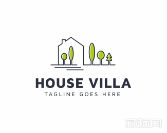 House Villa别墅logo设计欣赏