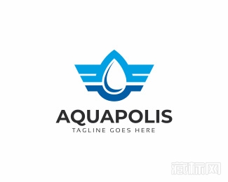 Aqua Drop水族箱logo设计欣赏