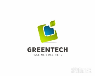 Green Leaf Tech绿叶科技logo设计欣赏