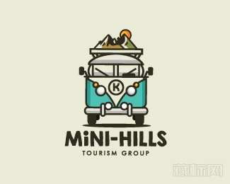 Mini Hills Tourism group山地旅行团logo设计欣赏