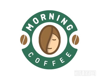 Morning Coffee Emblem早晨咖啡logo设计欣赏