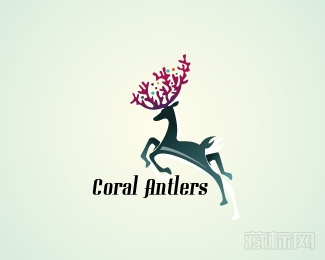 Coral Antlers珊瑚鹿角logo设计欣赏