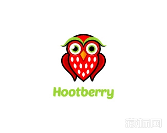 Hootberry猫头鹰logo设计欣赏