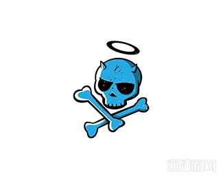 Blue Skull蓝色头骨logo设计欣赏