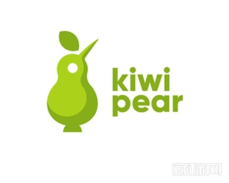 Kiwipear猕猴桃与梨logo设计欣赏