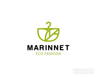 Marinnet树叶衣架子logo设计欣赏