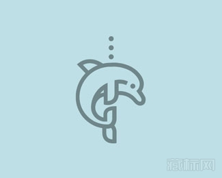 Dolphin Icon海豚logo设计欣赏