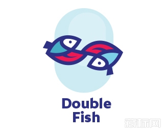 Double fish双鱼logo设计欣赏