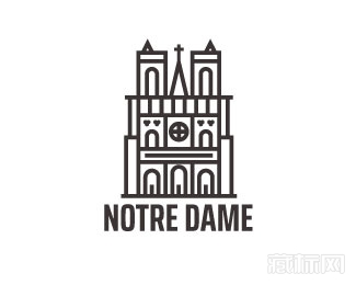 Notre Dame建筑logo设计欣赏