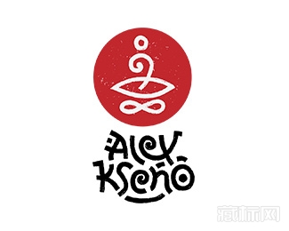 Alex Kseno瑜伽标志设计欣赏