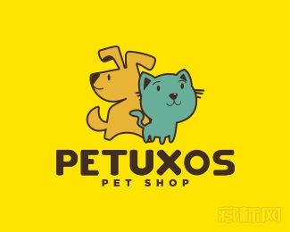 Petuxos Petshop小狗logo设计欣赏