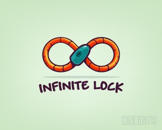 Infinite Lock无限锁logo设计欣赏