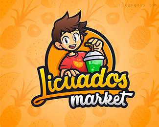 Licuados饮品店logo