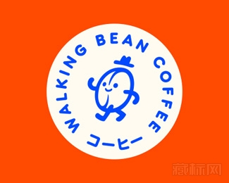 Walking Bean行走的豆子卡通logo设计欣赏