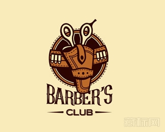 barber's club理发店logo设计欣赏