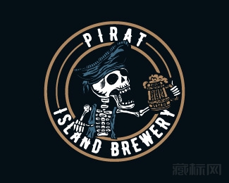 Pirat Island Brewery海盗啤酒厂logo设计欣赏