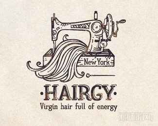 Hairgy缝纫机logo设计欣赏