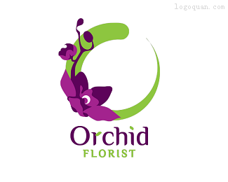 Orchid花店logo