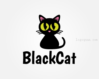 黑猫卡通标志