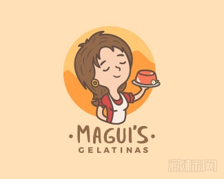 Magui's Gelatinas卡通人物logo设计欣赏