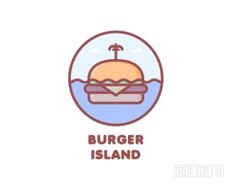 Burger Island汉堡岛logo设计欣赏