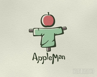 AppleMan苹果稻草人logo设计欣赏