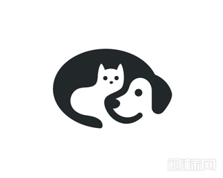 Dog Cat猫狗和云朵logo设计欣赏