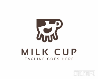 Milk Cup牛奶杯logo设计欣赏