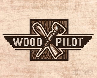 Wood Pilot木材logo设计欣赏