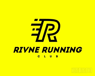 Rivne Running Club跑步俱乐部logo设计欣赏