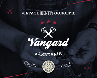 Vangard理发店logo