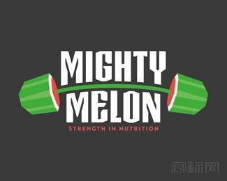 Mighty Melon西瓜杠铃logo设计欣赏