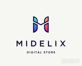 Midelix数字媒体公司logo设计欣赏