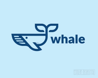 blue whale蓝鲸logo设计欣赏