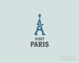 Visit Paris参观巴黎logo设计欣赏